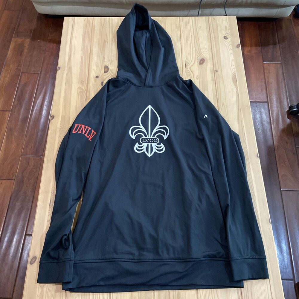 Redvanly Hoodie Mens S Black Stretch Pullover Athletic Las Vegas Country Club